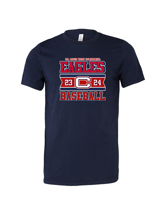 St. Lucie West Centennial HS Baseball Stamp - Tri-Blend Shirt