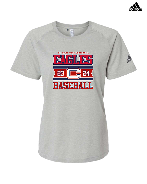 St. Lucie West Centennial HS Baseball Stamp - Womens Adidas Performance Shirt