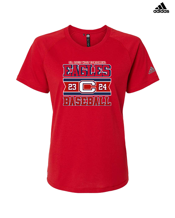 St. Lucie West Centennial HS Baseball Stamp - Womens Adidas Performance Shirt