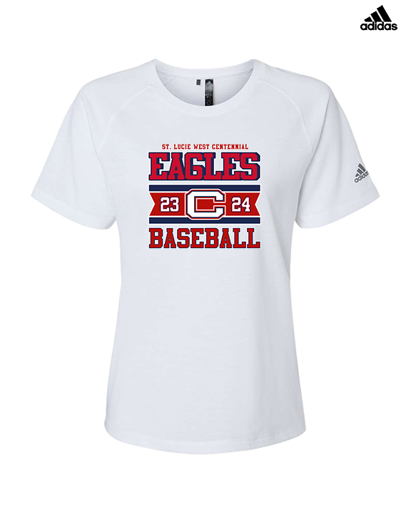 St. Lucie West Centennial HS Baseball Stamp - Womens Adidas Performance Shirt