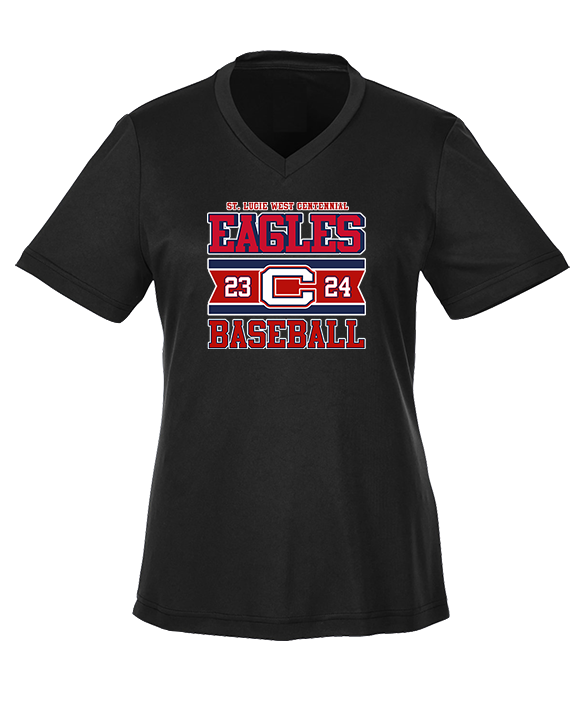 St. Lucie West Centennial HS Baseball Stamp - Womens Performance Shirt