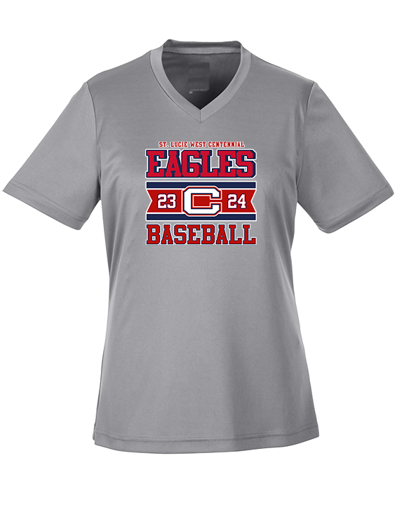St. Lucie West Centennial HS Baseball Stamp - Womens Performance Shirt
