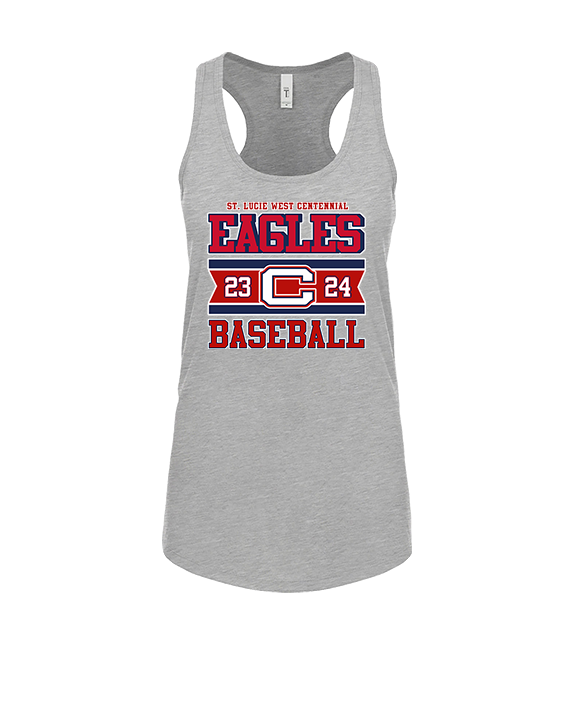 St. Lucie West Centennial HS Baseball Stamp - Womens Tank Top