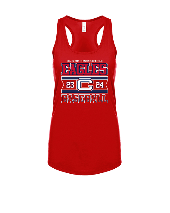 St. Lucie West Centennial HS Baseball Stamp - Womens Tank Top