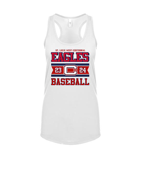 St. Lucie West Centennial HS Baseball Stamp - Womens Tank Top