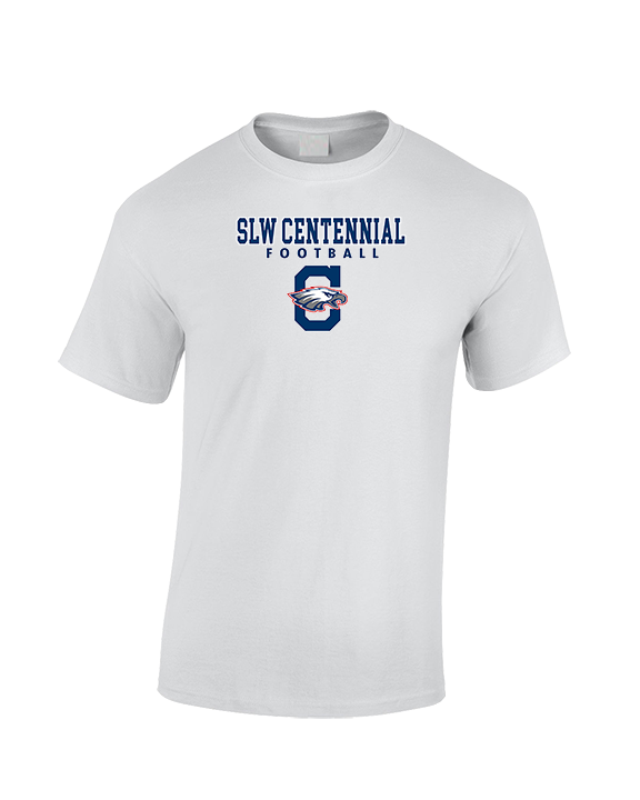 St. Lucie West Centennial HS Football Block - Cotton T-Shirt
