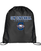 St. Lucie West Centennial HS Football Block - Drawstring Bag