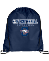 St. Lucie West Centennial HS Football Block - Drawstring Bag