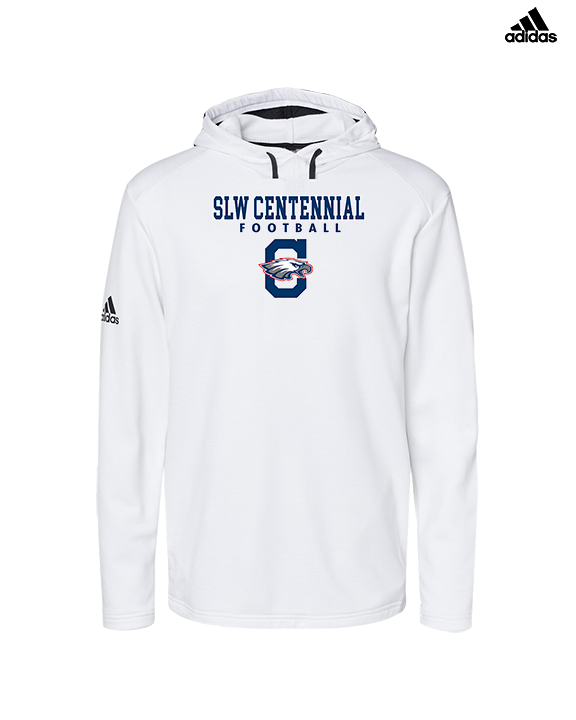 St. Lucie West Centennial HS Football Block - Mens Adidas Hoodie