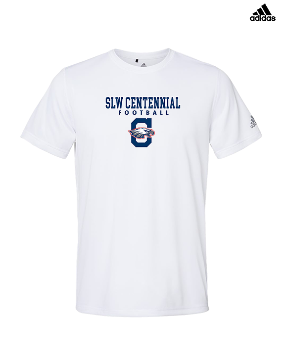 St. Lucie West Centennial HS Football Block - Mens Adidas Performance Shirt