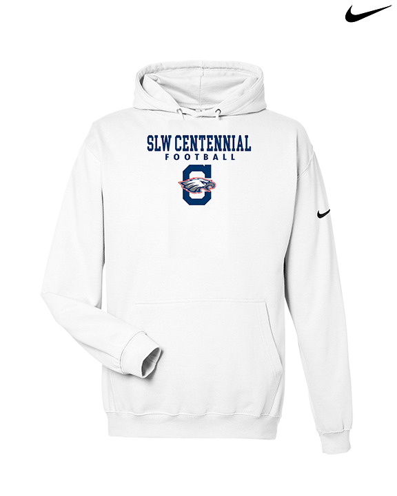 St. Lucie West Centennial HS Football Block - Nike Club Fleece Hoodie
