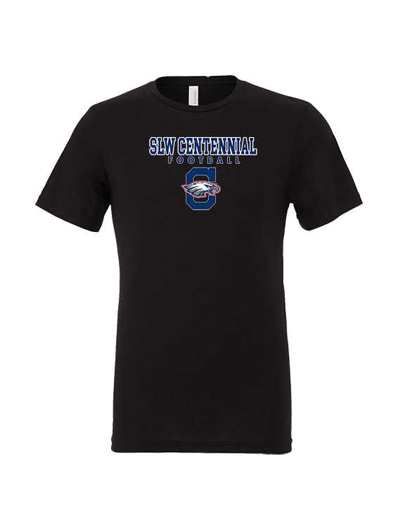 St. Lucie West Centennial HS Football Block - Tri-Blend Shirt