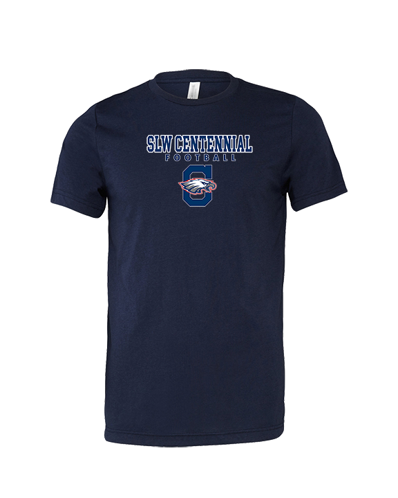 St. Lucie West Centennial HS Football Block - Tri-Blend Shirt