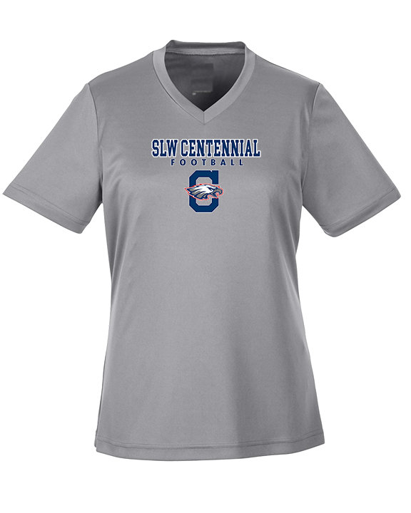 St. Lucie West Centennial HS Football Block - Womens Performance Shirt