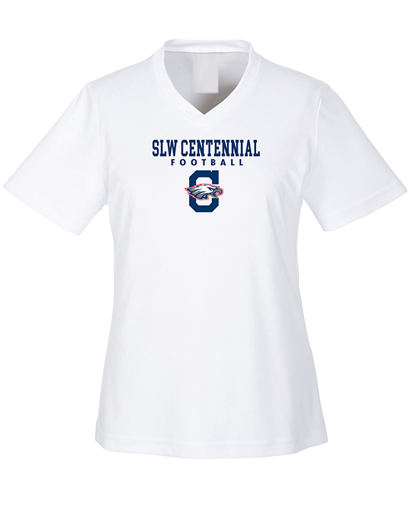 St. Lucie West Centennial HS Football Block - Womens Performance Shirt