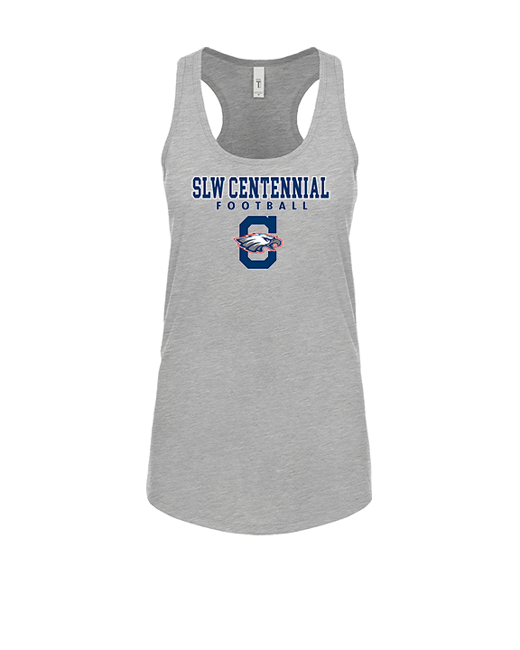 St. Lucie West Centennial HS Football Block - Womens Tank Top