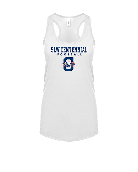 St. Lucie West Centennial HS Football Block - Womens Tank Top