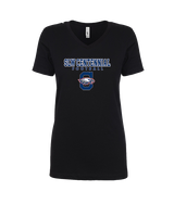 St. Lucie West Centennial HS Football Block - Womens V-Neck