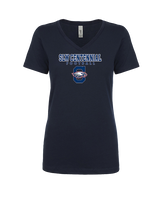 St. Lucie West Centennial HS Football Block - Womens V-Neck