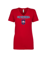 St. Lucie West Centennial HS Football Block - Womens V-Neck