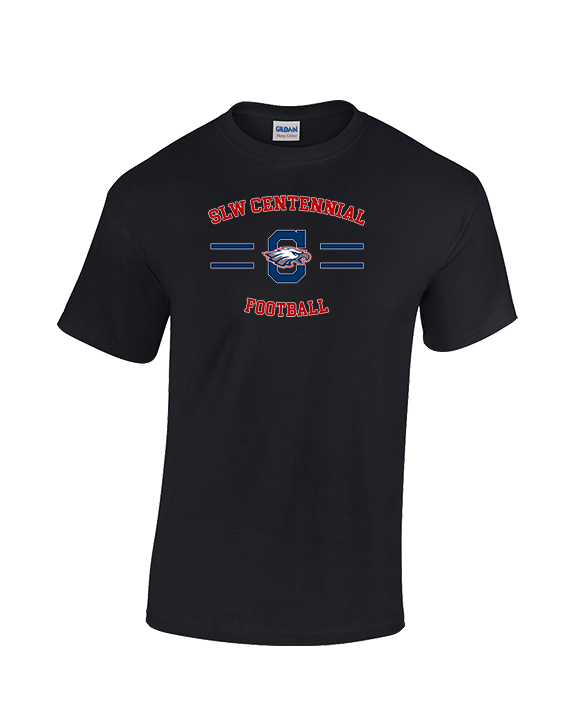 St. Lucie West Centennial HS Football Curve - Cotton T-Shirt