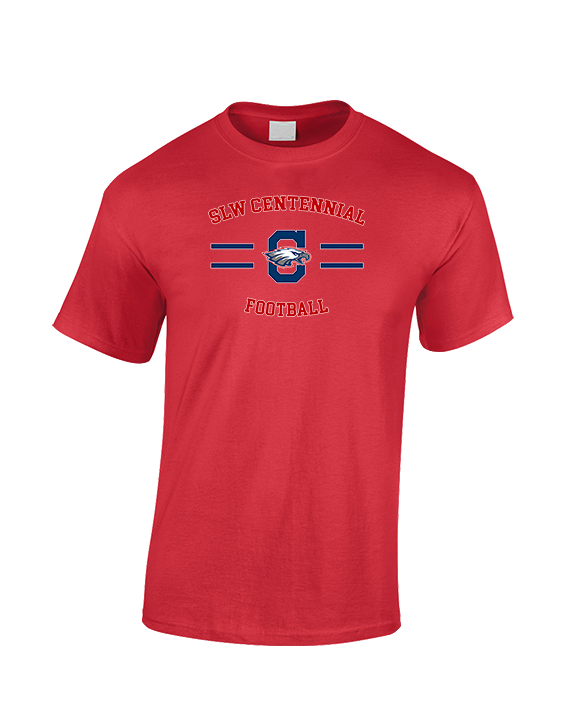 St. Lucie West Centennial HS Football Curve - Cotton T-Shirt