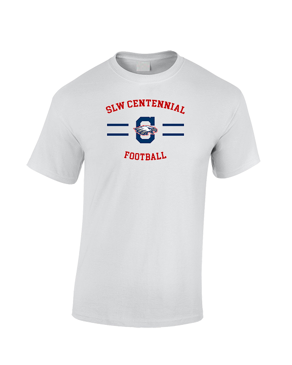 St. Lucie West Centennial HS Football Curve - Cotton T-Shirt