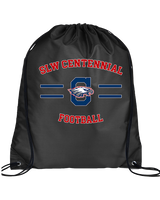 St. Lucie West Centennial HS Football Curve - Drawstring Bag