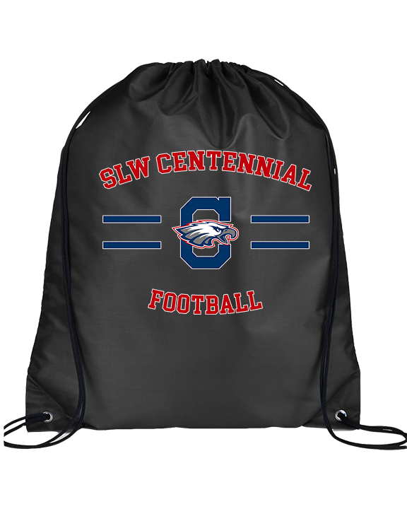 St. Lucie West Centennial HS Football Curve - Drawstring Bag