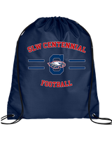St. Lucie West Centennial HS Football Curve - Drawstring Bag