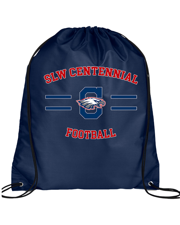 St. Lucie West Centennial HS Football Curve - Drawstring Bag