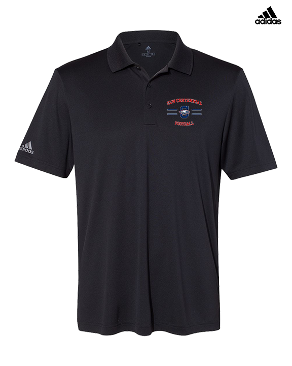 St. Lucie West Centennial HS Football Curve - Mens Adidas Polo