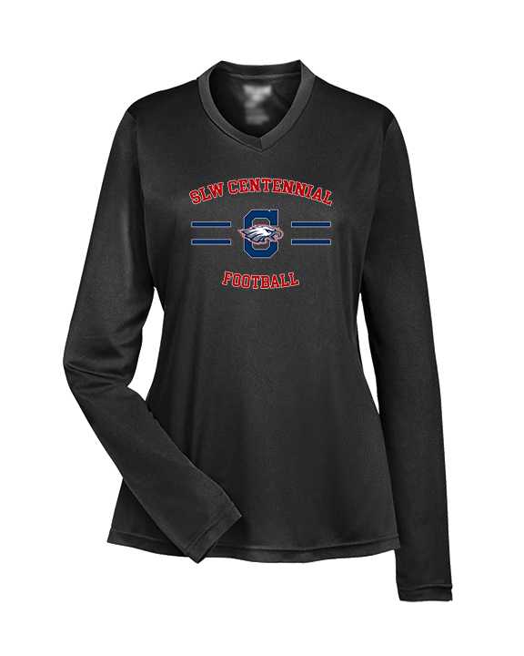 St. Lucie West Centennial HS Football Curve - Womens Performance Longsleeve
