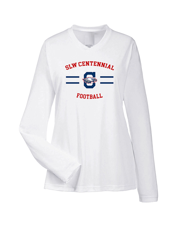 St. Lucie West Centennial HS Football Curve - Womens Performance Longsleeve