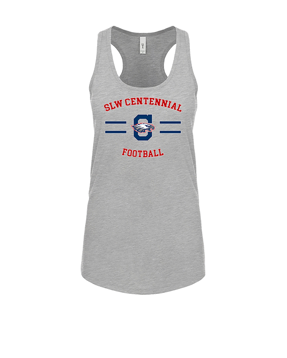 St. Lucie West Centennial HS Football Curve - Womens Tank Top