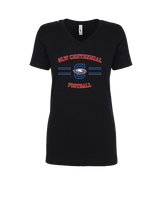 St. Lucie West Centennial HS Football Curve - Womens Vneck