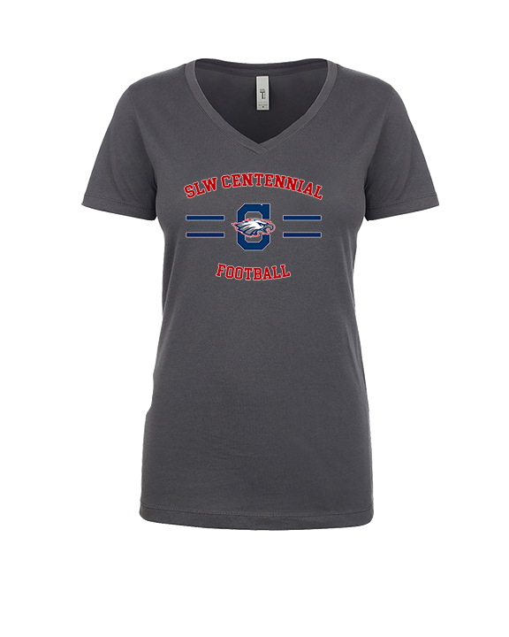 St. Lucie West Centennial HS Football Curve - Womens Vneck