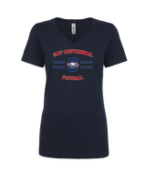 St. Lucie West Centennial HS Football Curve - Womens Vneck
