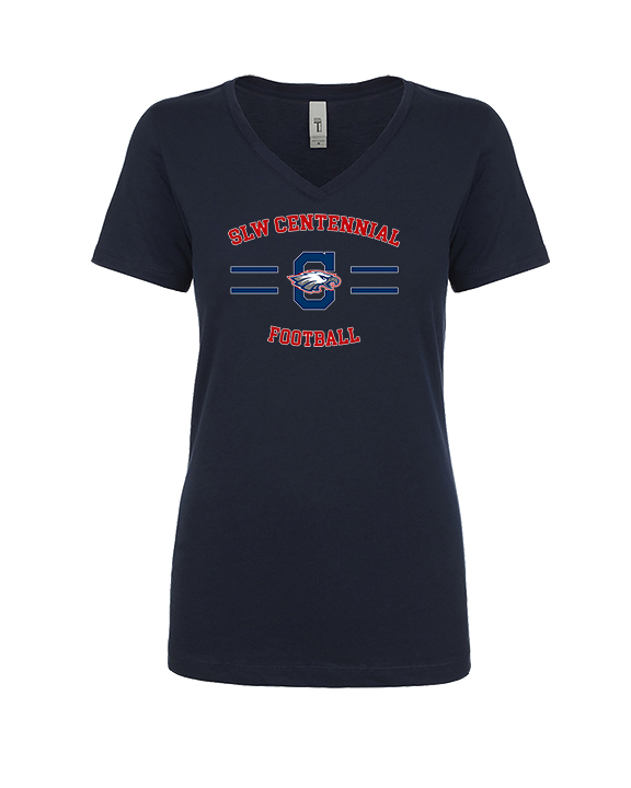 St. Lucie West Centennial HS Football Curve - Womens Vneck