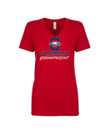 St. Lucie West Centennial HS Football Grandparent - Womens Vneck