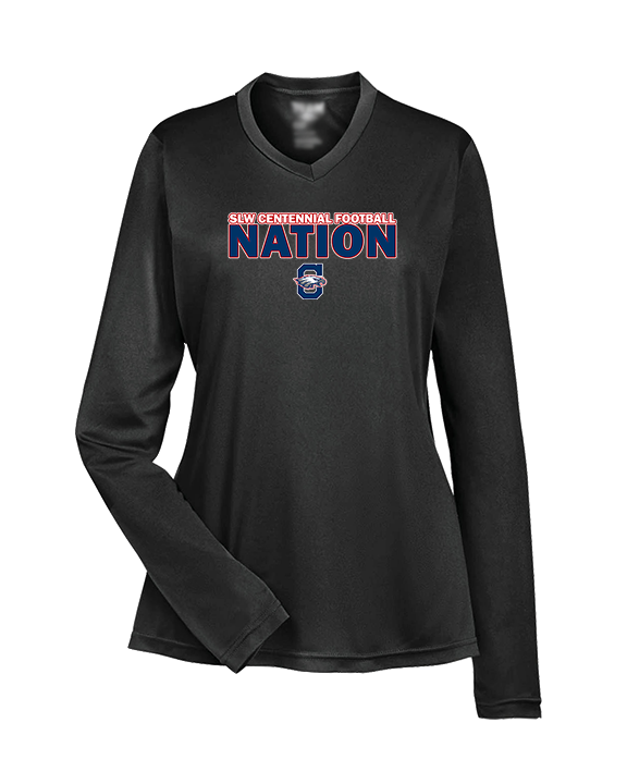 St. Lucie West Centennial HS Football Nation - Womens Performance Longsleeve