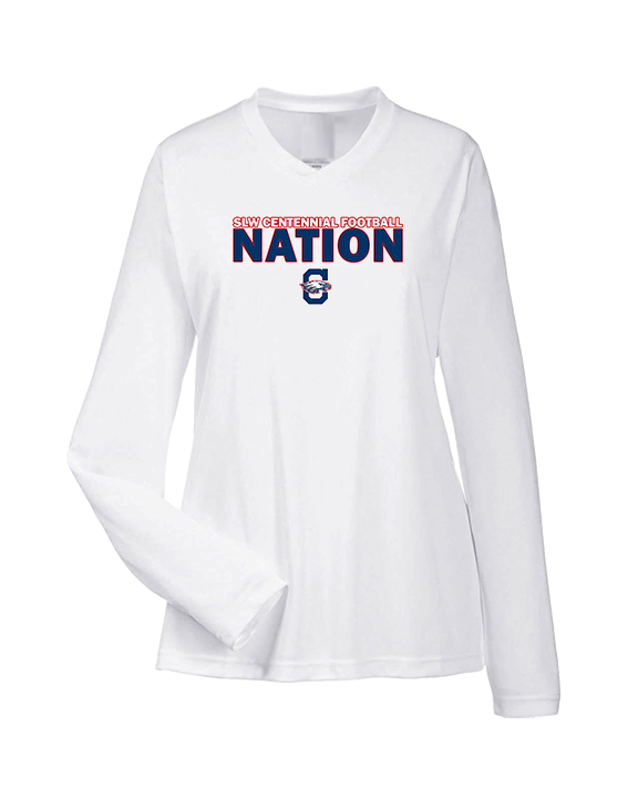 St. Lucie West Centennial HS Football Nation - Womens Performance Longsleeve