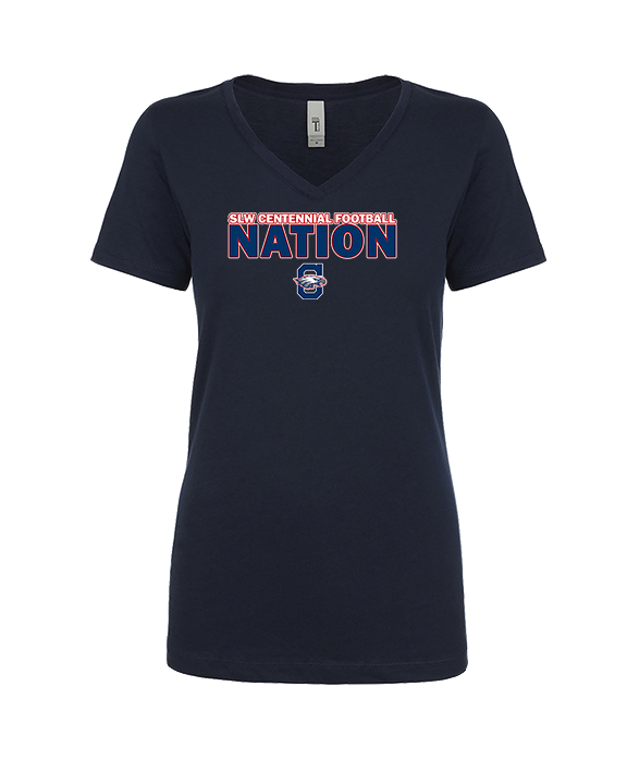 St. Lucie West Centennial HS Football Nation - Womens Vneck