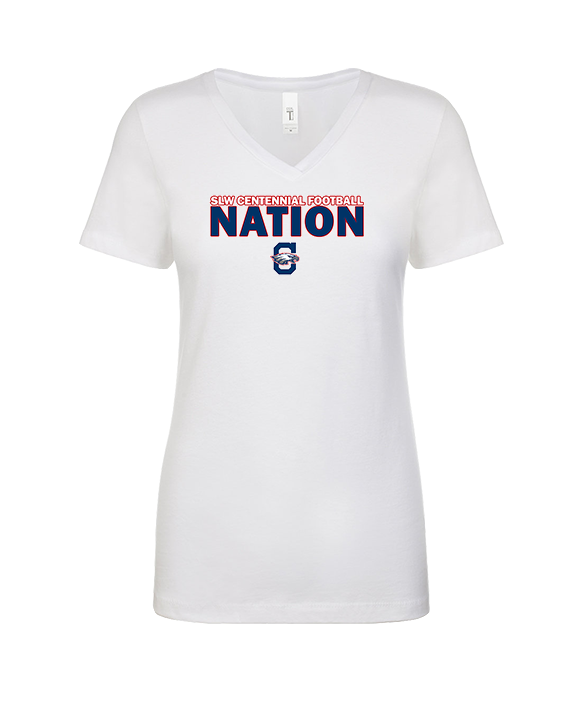 St. Lucie West Centennial HS Football Nation - Womens Vneck