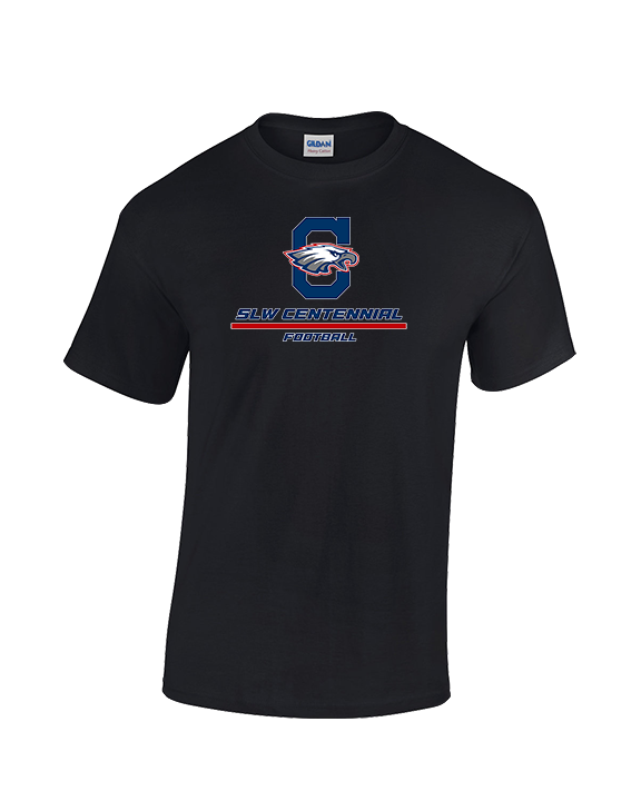 St. Lucie West Centennial HS Football Split - Cotton T-Shirt