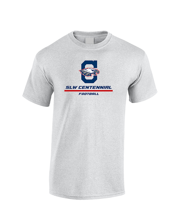 St. Lucie West Centennial HS Football Split - Cotton T-Shirt