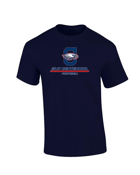 St. Lucie West Centennial HS Football Split - Cotton T-Shirt