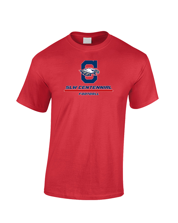 St. Lucie West Centennial HS Football Split - Cotton T-Shirt
