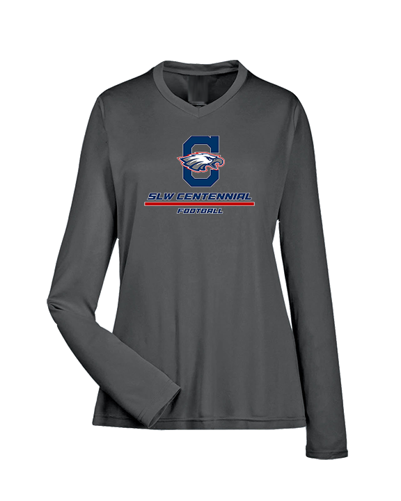 St. Lucie West Centennial HS Football Split - Womens Performance Longsleeve
