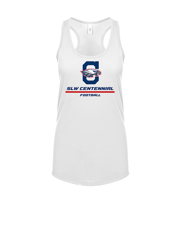 St. Lucie West Centennial HS Football Split - Womens Tank Top